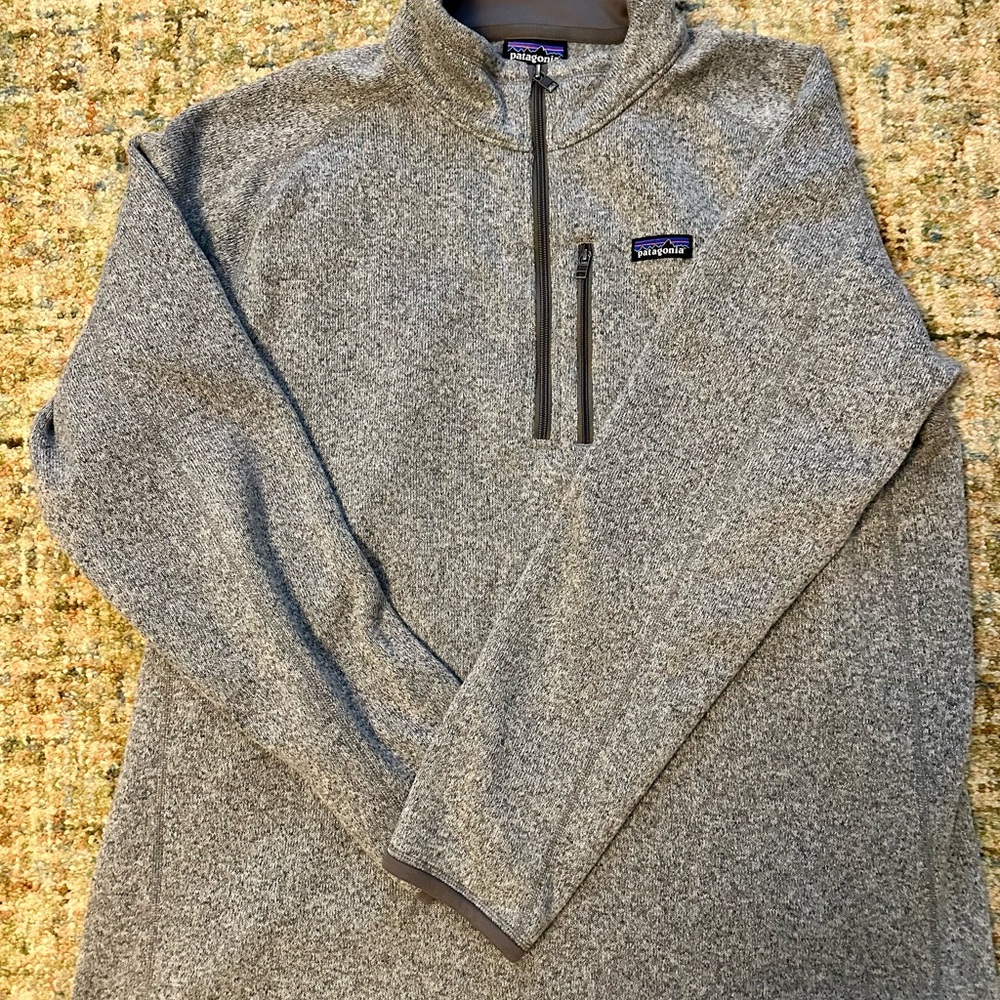 Patagonia Gray Quarter-Zip Pullover XXL